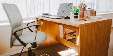 Office desk and chairs