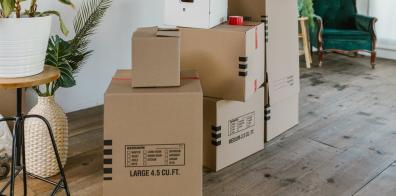 Stack of cardboard boxes